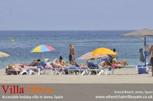 Arenal beach in Jávea in late-summer sunshine