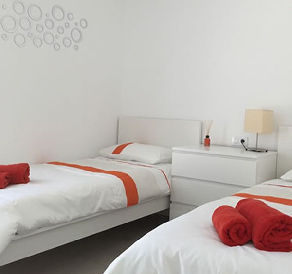Guest bedroom at Villa Olivo